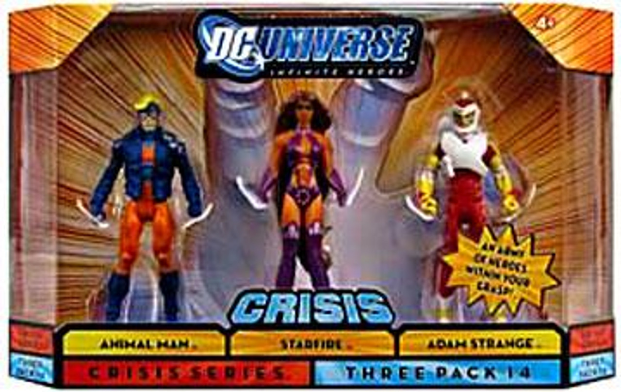 DC Universe Crisis Infinite Heroes Animal Man, Starfire & Adam Strange Action Figures #14