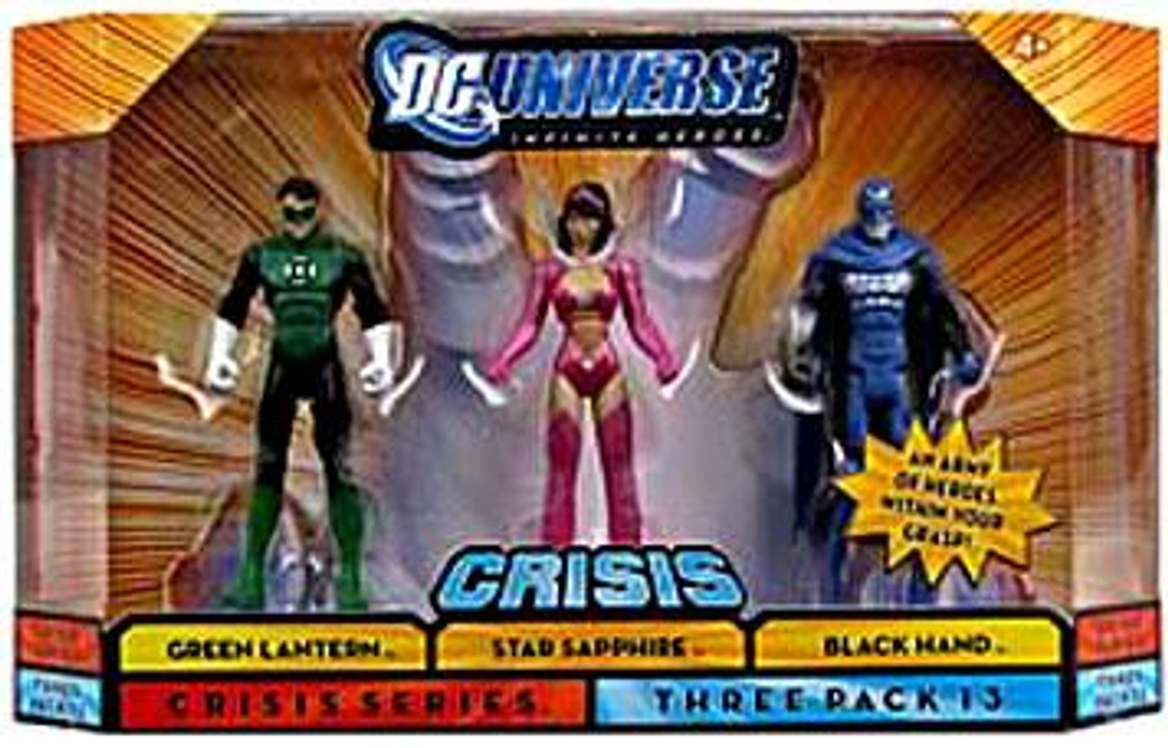 DC Universe Crisis Infinite Heroes Green Lantern, Star Sapphire & Black Hand Action Figures #13