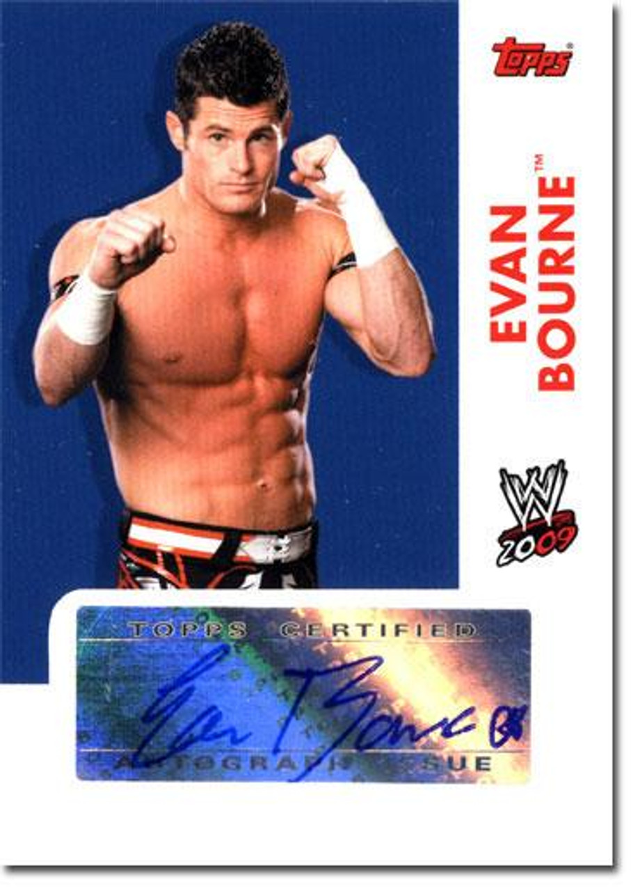 WWE Wrestling 2009 Trading Cards Authentic Autograph Evan Bourne
