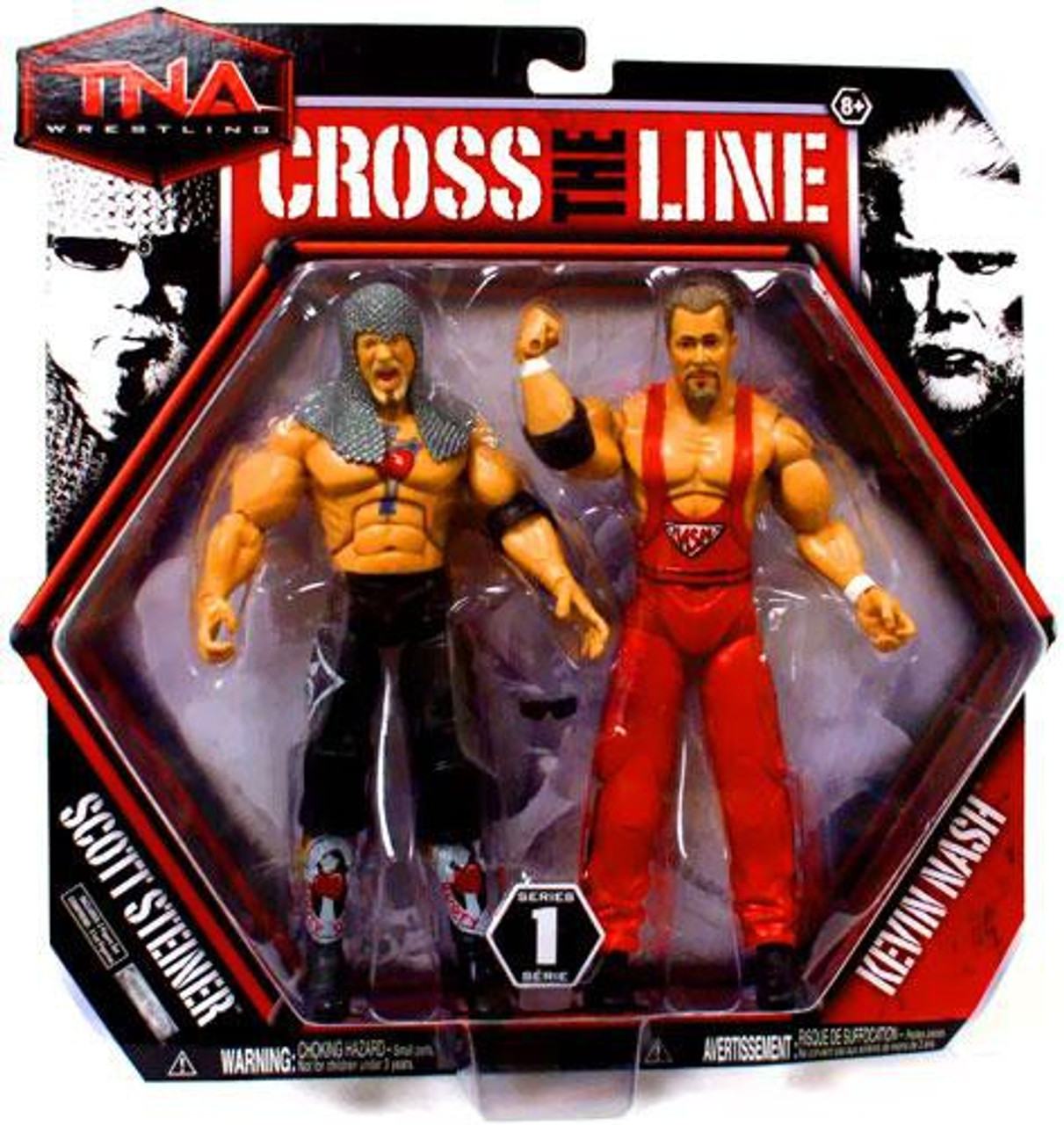 TNA Wrestling Cross the Line Series 1 Scott Steiner & Kevin Nash Action Figure 2-Pack
