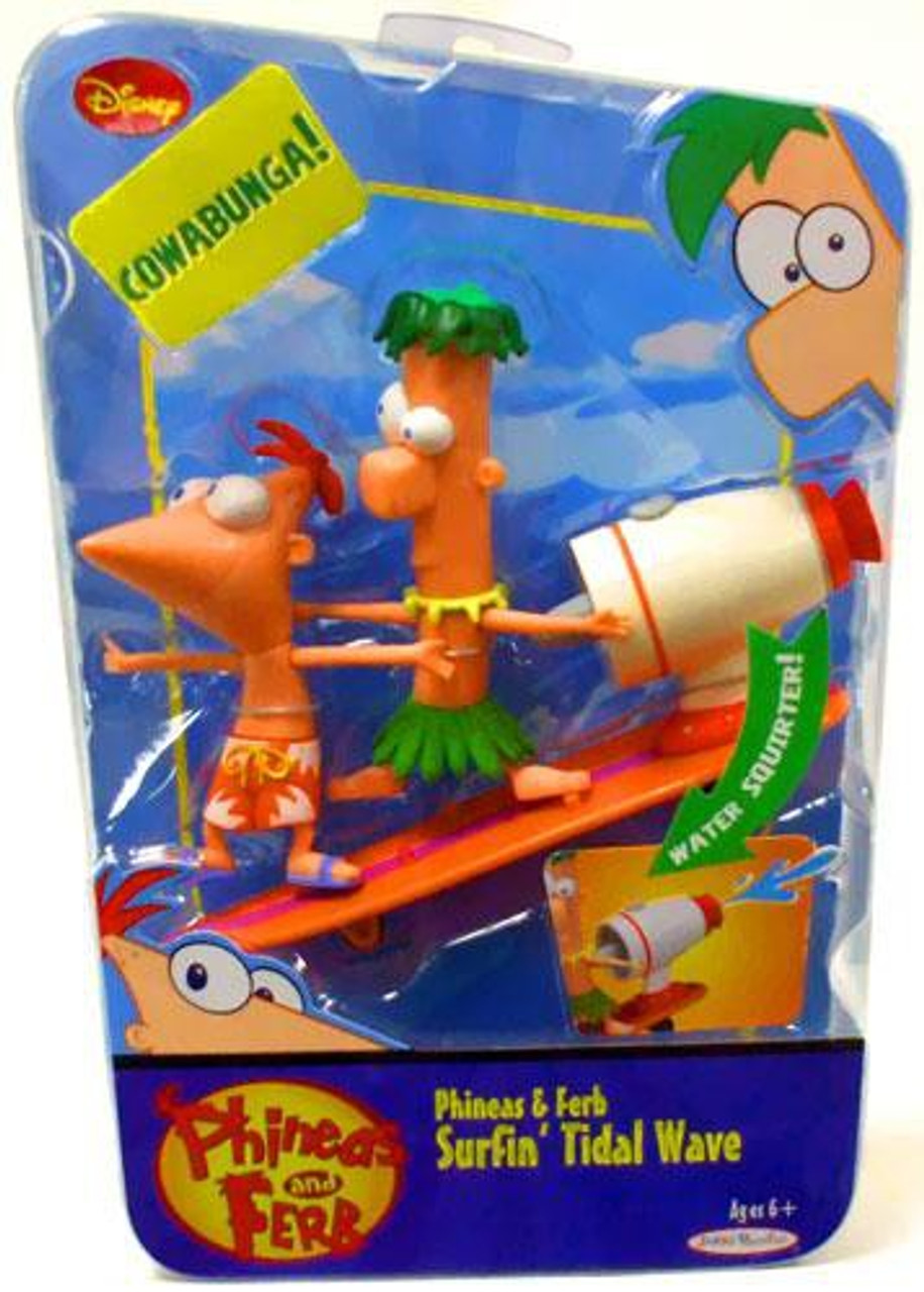 Disney Phineas and Ferb Phineas & Ferb Surfin' Tidal Wave Figure 2-Pack