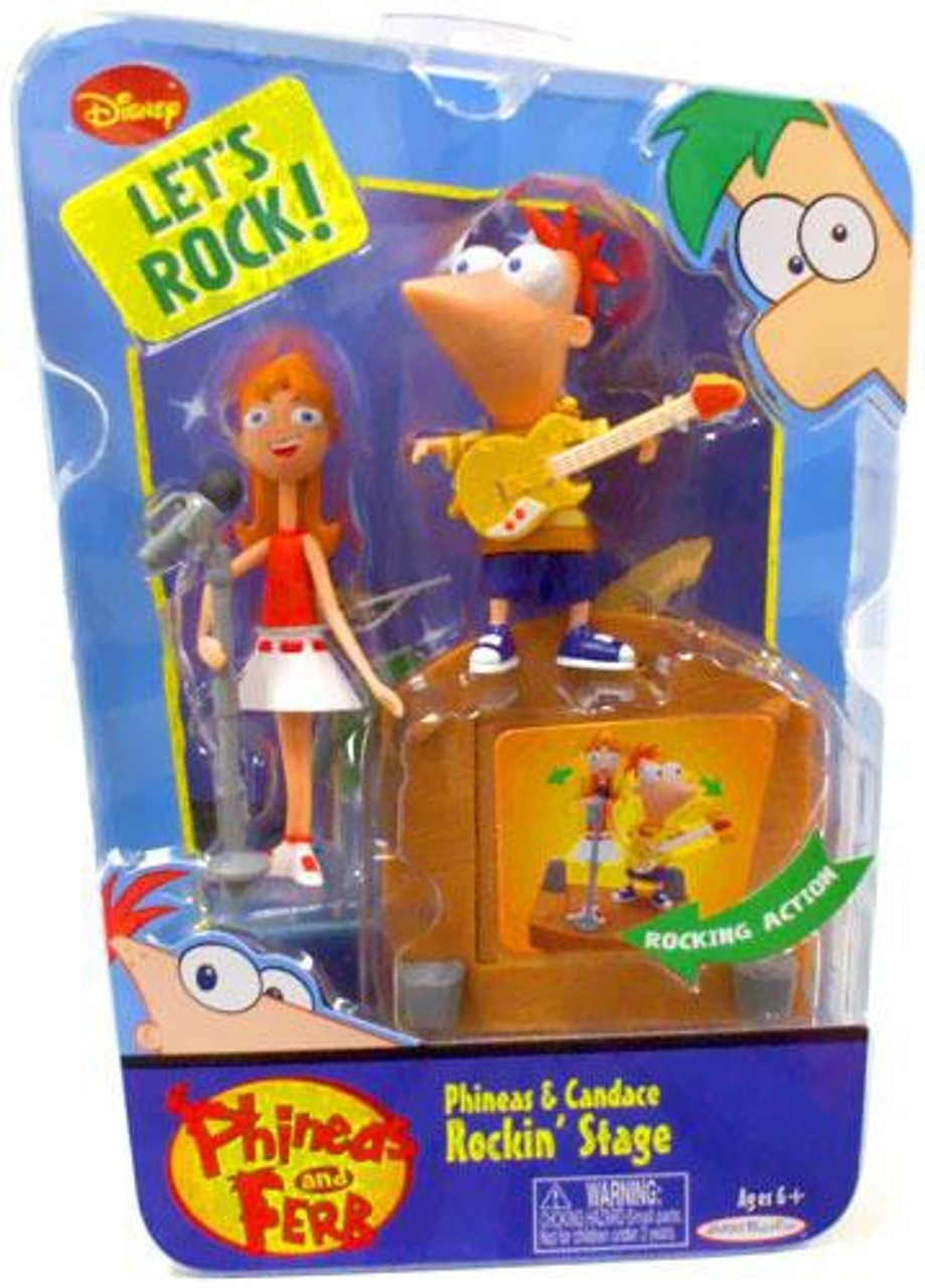 Disney Phineas and Ferb Phineas & Candace Rockin' Stage Figure 2-Pack