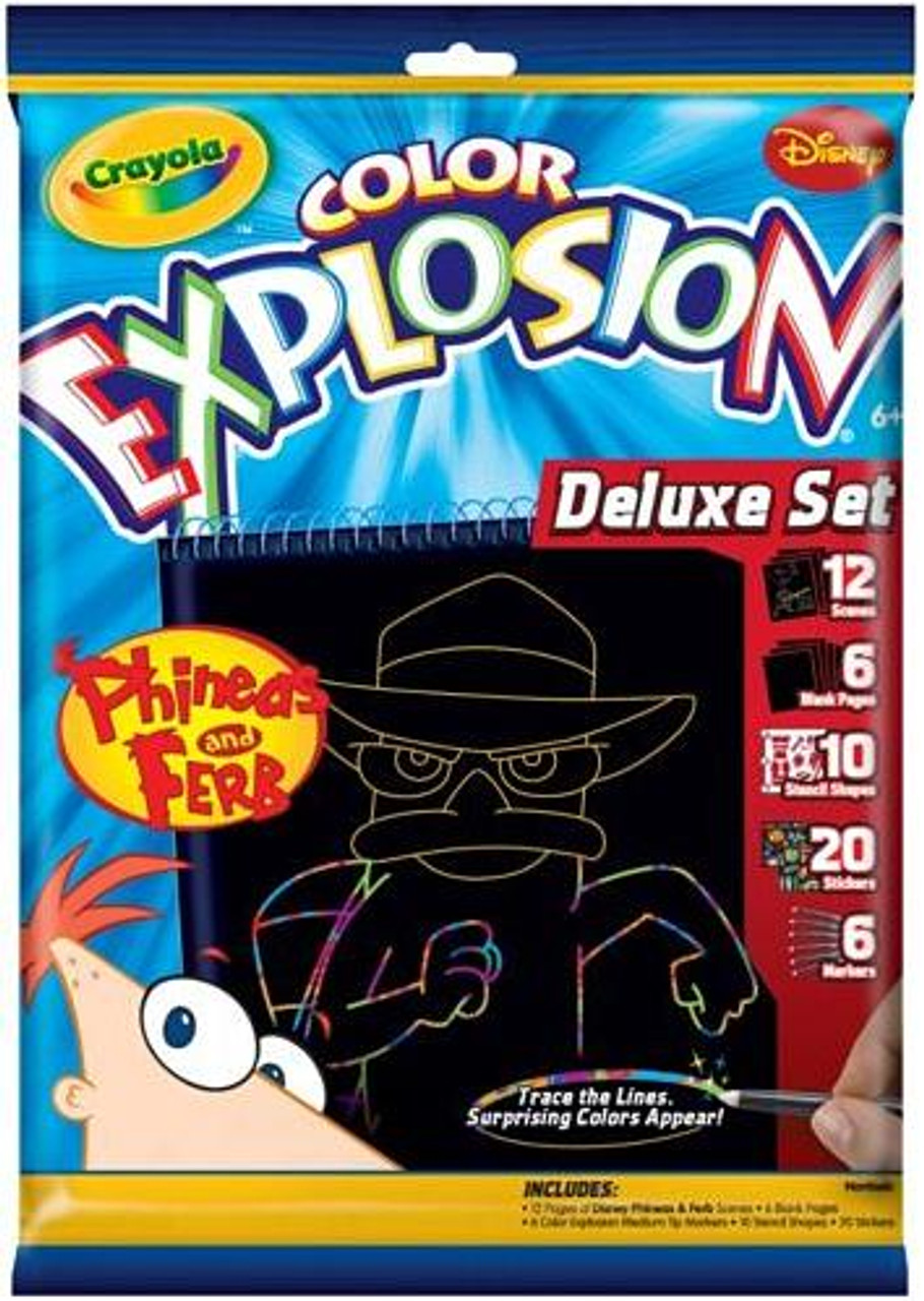 Disney Phineas and Ferb Crayola Color Explosion Deluxe Set
