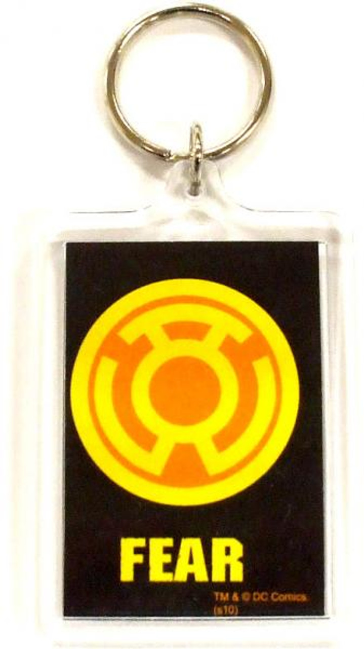 DC Green Lantern Blackest Night Yellow Fear Keychain