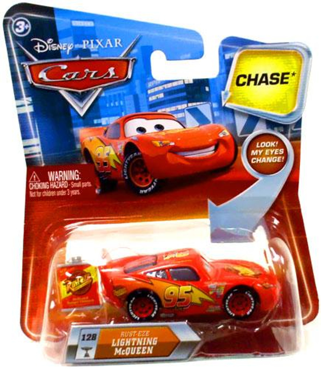 Disney Cars Lenticular Eyes Series 2 Rust-Eze Lightning McQueen Diecast Car
