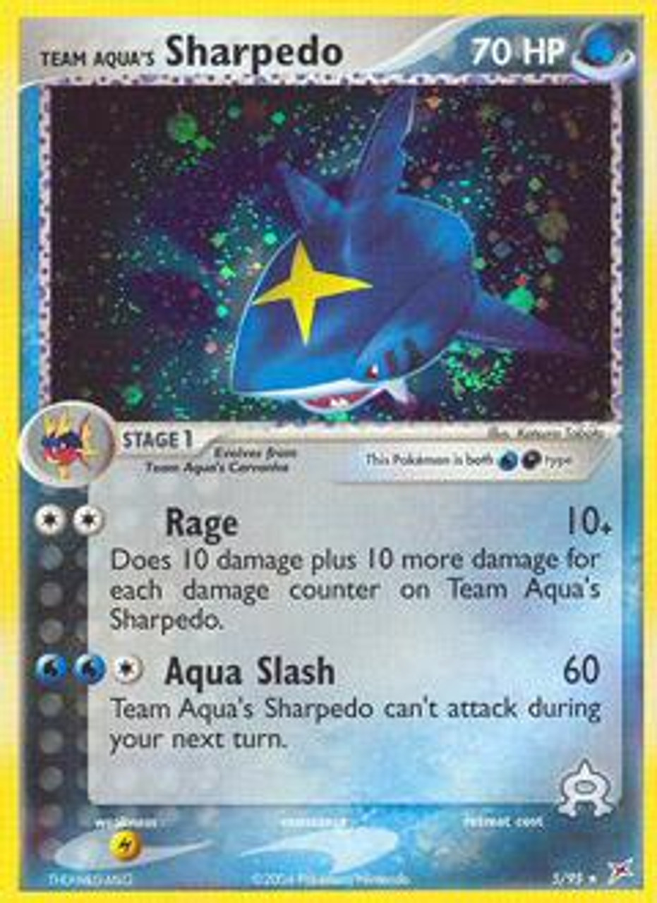 Pokemon EX Team Magma vs Team Aqua Rare Holo Team Aqua's Sharpedo #5