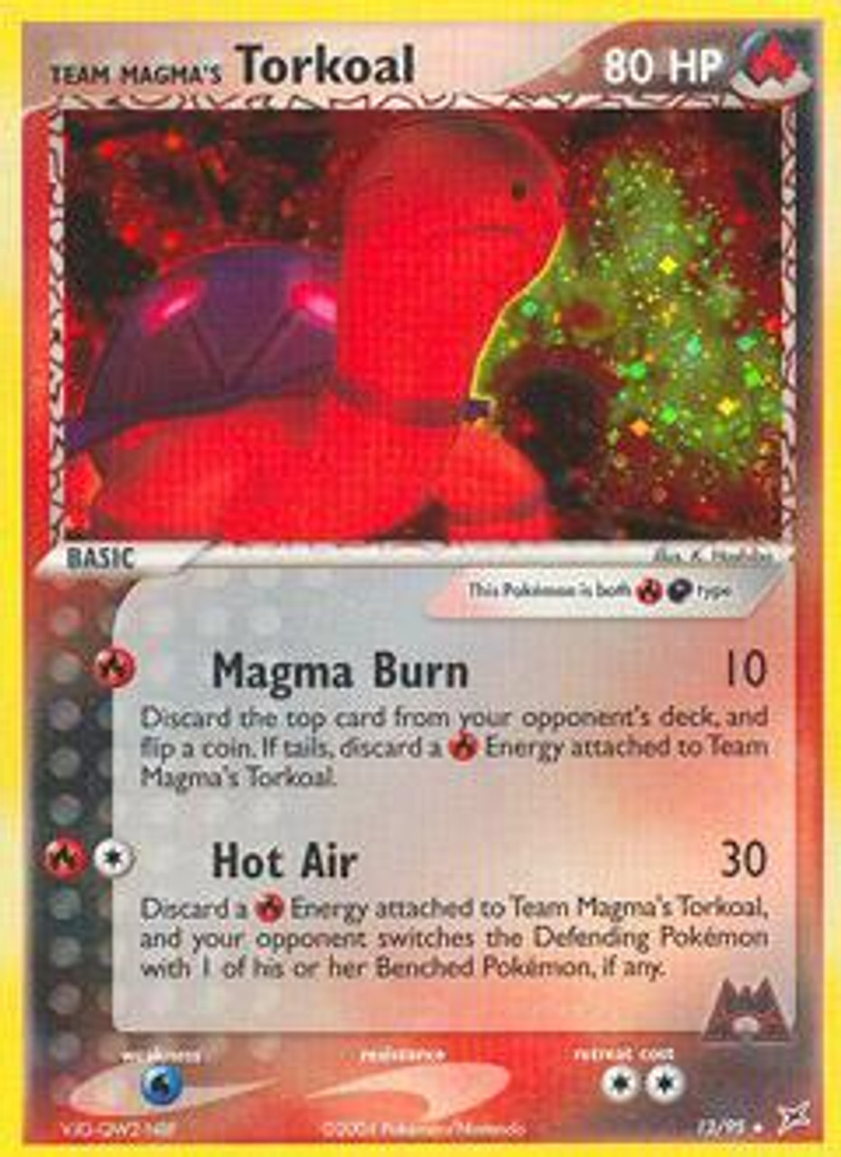 Pokemon EX Team Magma vs Team Aqua Rare Holo Team Magma's Torkoal #12