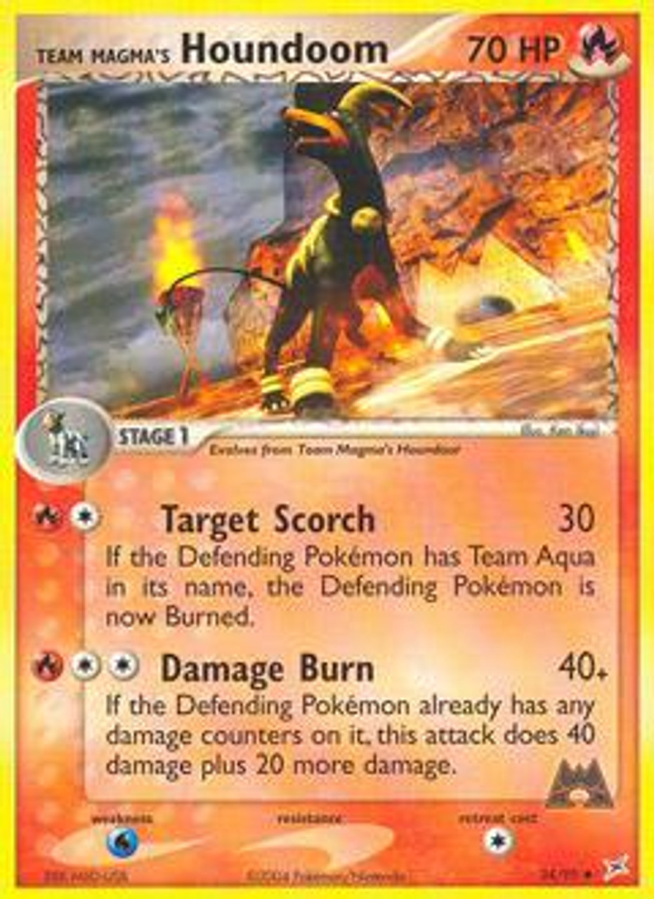 Pokemon EX Team Magma vs Team Aqua Uncommon Team Magma's Houndoom #34