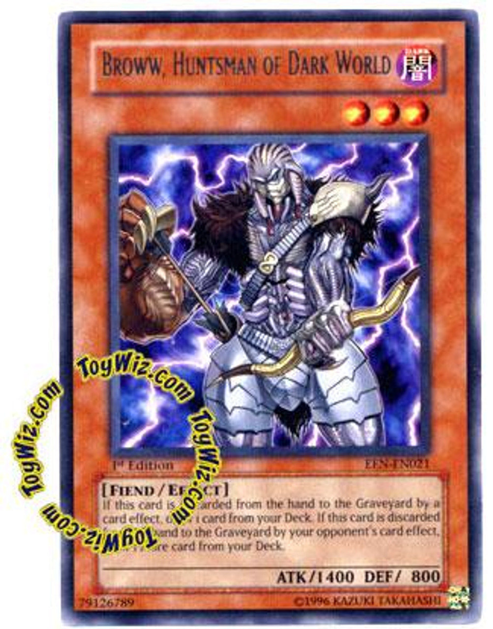 YuGiOh Elemental Energy Rare Broww, Huntsman of Dark World EEN-EN021