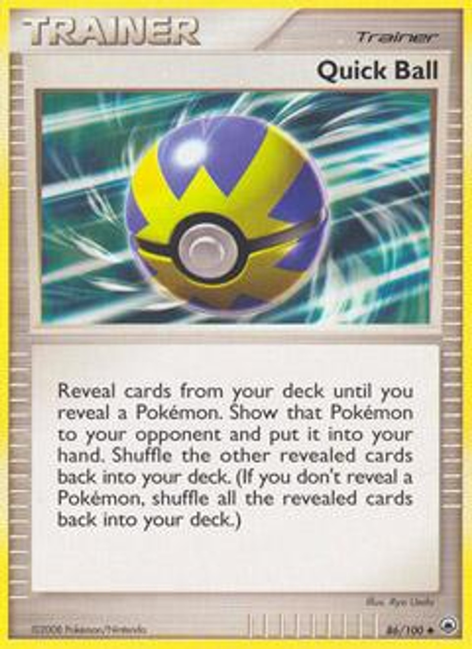 Pokemon Diamond & Pearl Majestic Dawn Uncommon Quick Ball #86