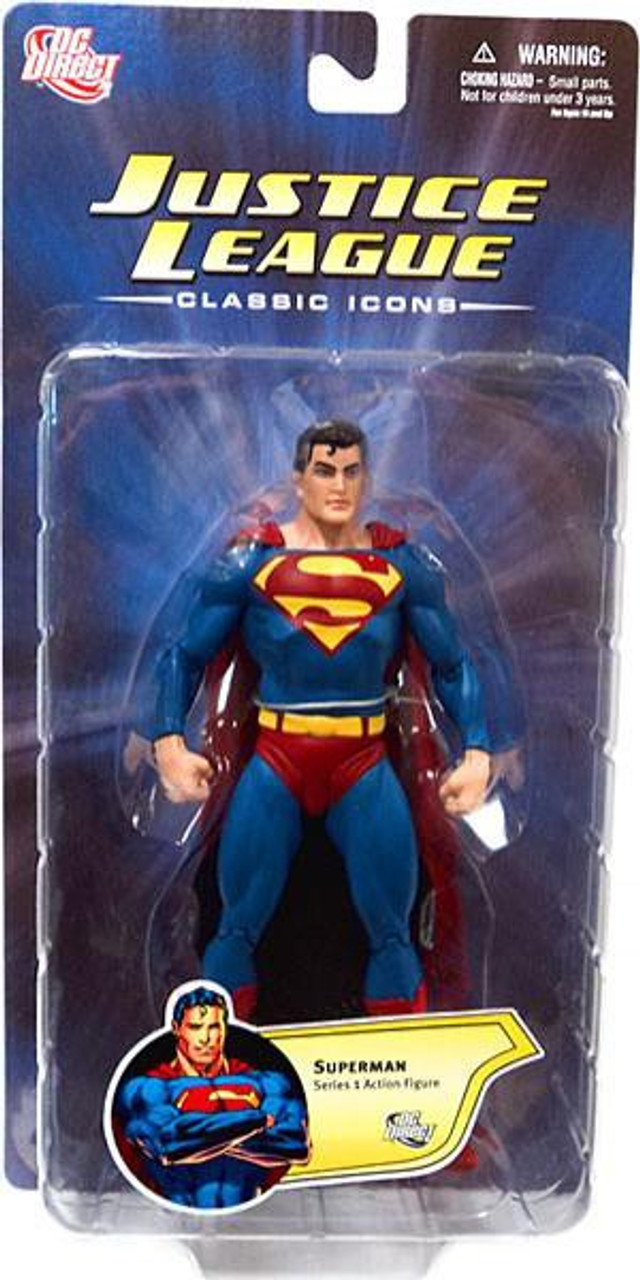 DC Superman Justice League Classic Icons Series 1 Superman Action Figure DC Direct - ToyWiz