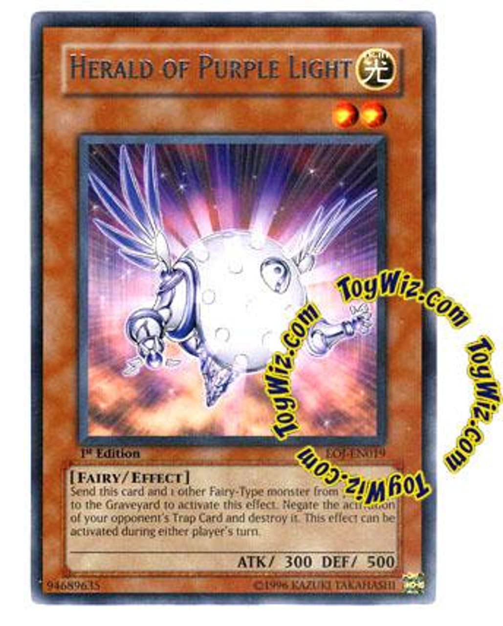 YuGiOh GX Enemy of Justice Rare Herald of Purple Light EOJ-EN019