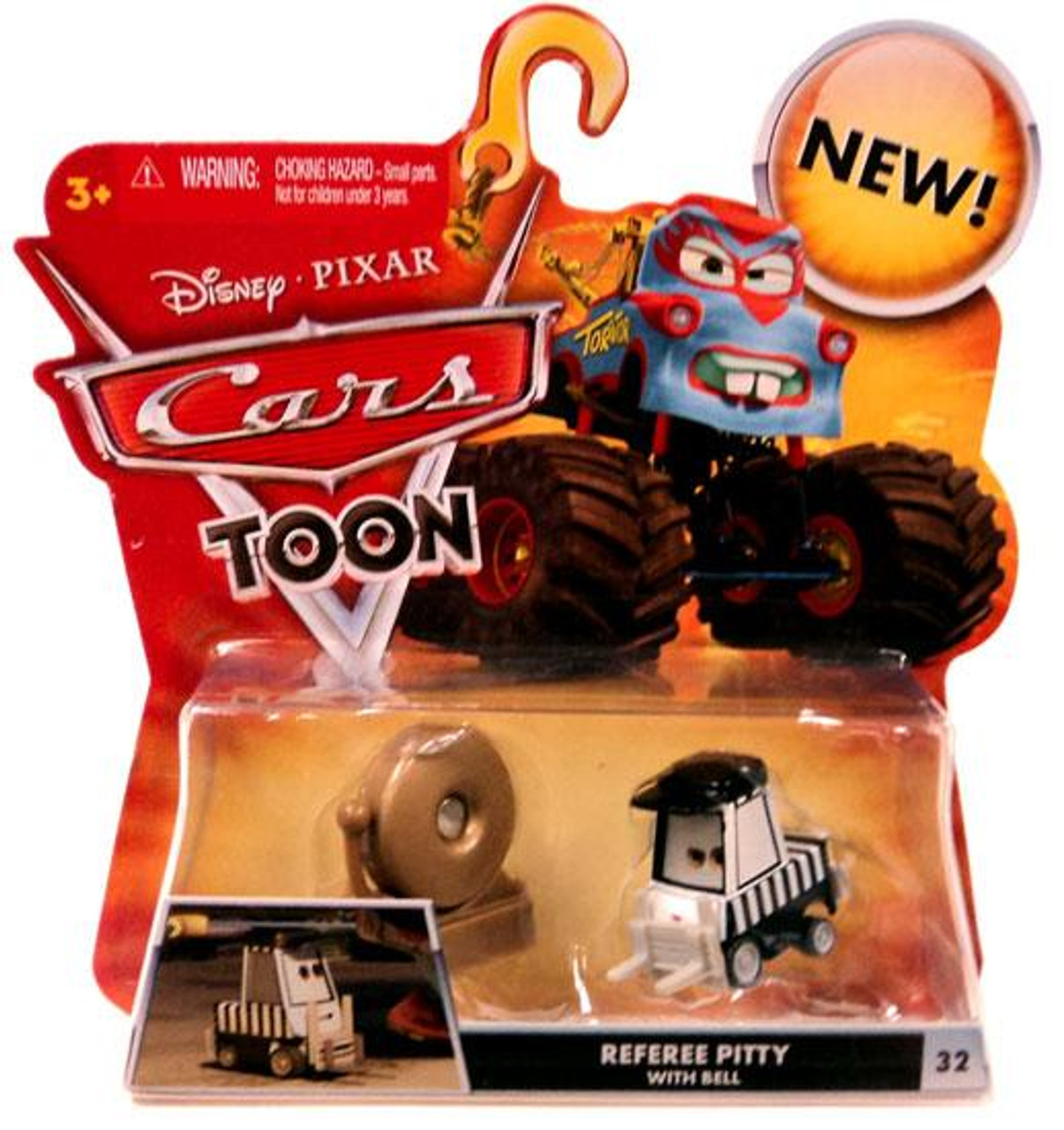 Disney Cars Cars Toon Main Series Referee Pitty with Bell Diecast Car #32