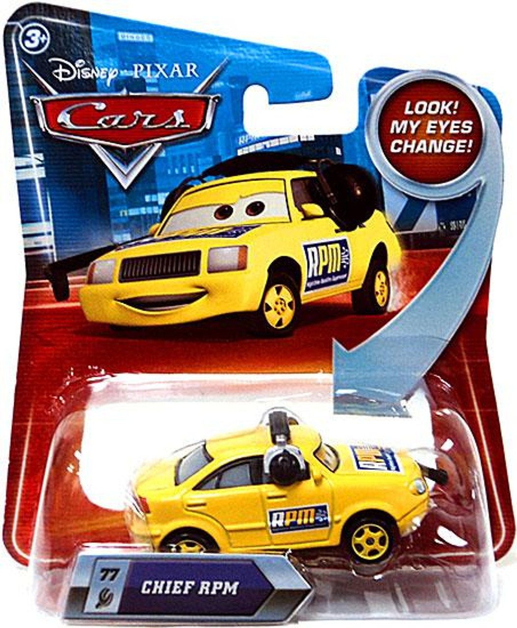 Disney Cars Lenticular Eyes Series 2 Chief RPM Diecast Car