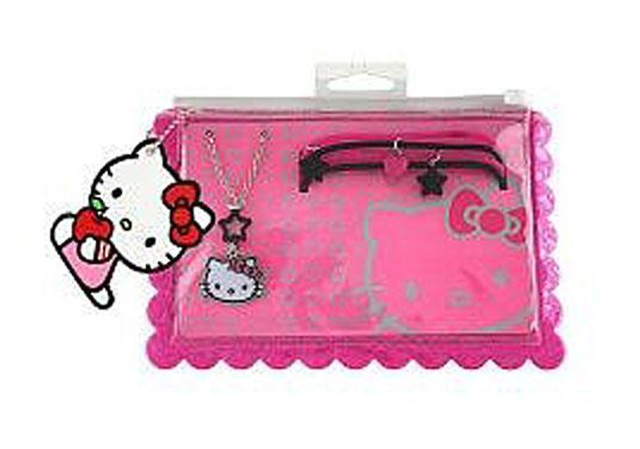 Hello Kitty Jewelry Pouch Necklace & PVC Bracelets