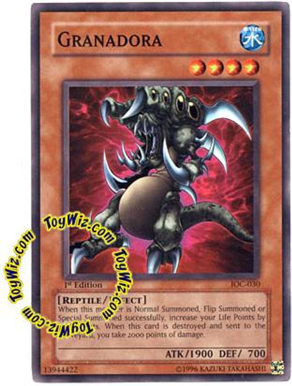 YuGiOh Invasion of Chaos Common Granadora IOC-030