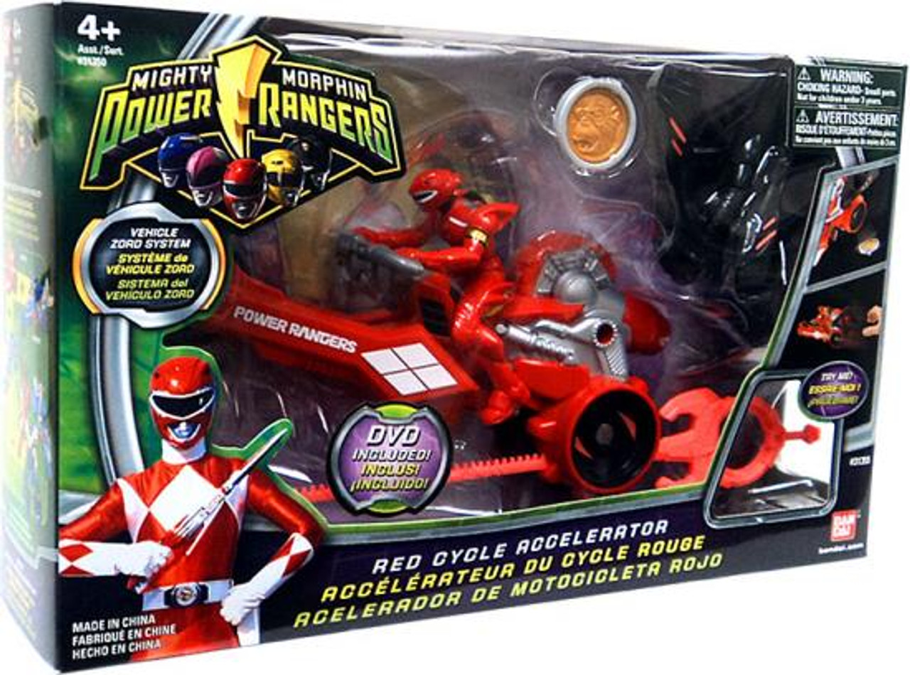 Power Rangers Mighty Morphin Red Cycle Accelerator Action Figure Vehicle