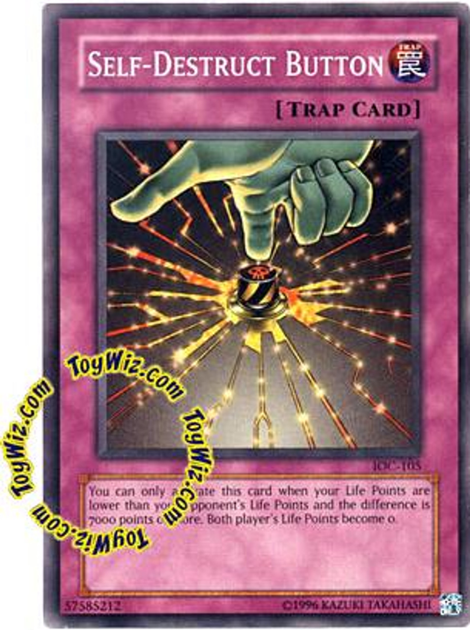 YuGiOh Invasion of Chaos Common Self-Destruct Button IOC-105