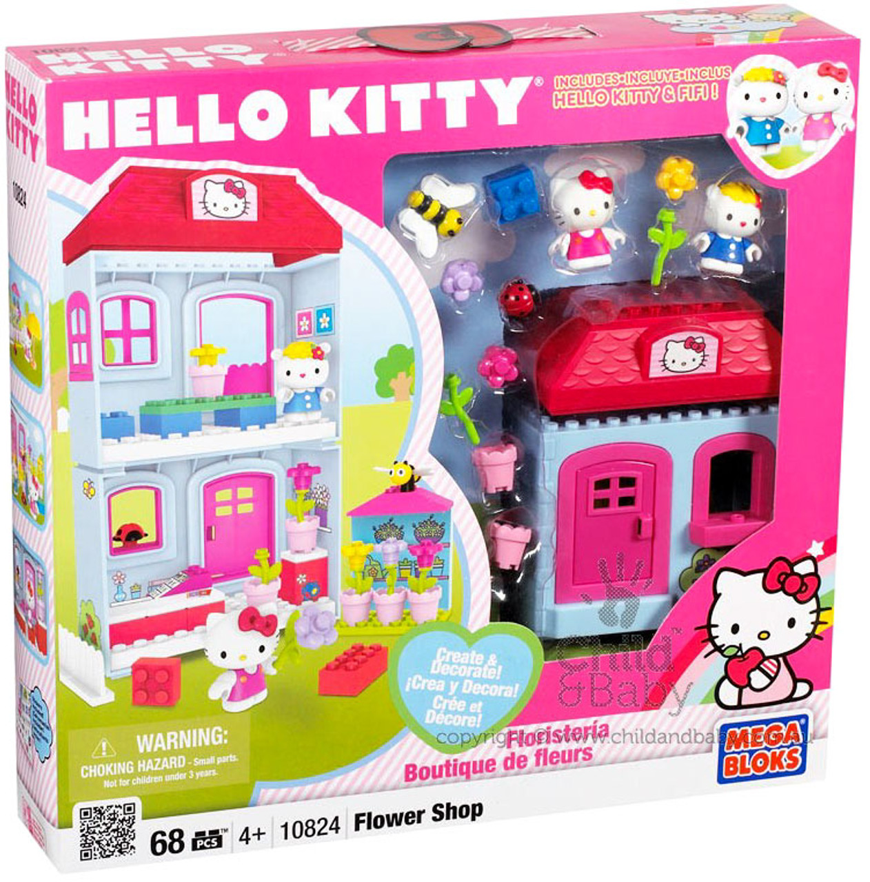 Mega Bloks Hello Kitty Create & Decorate Flower Shop Set #10824