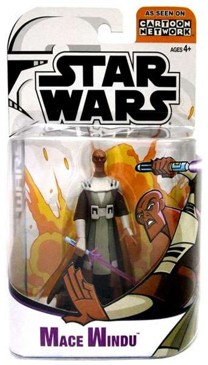 Star Wars The Clone Wars Clone Wars Cartoon Network Mace Windu Action Figure