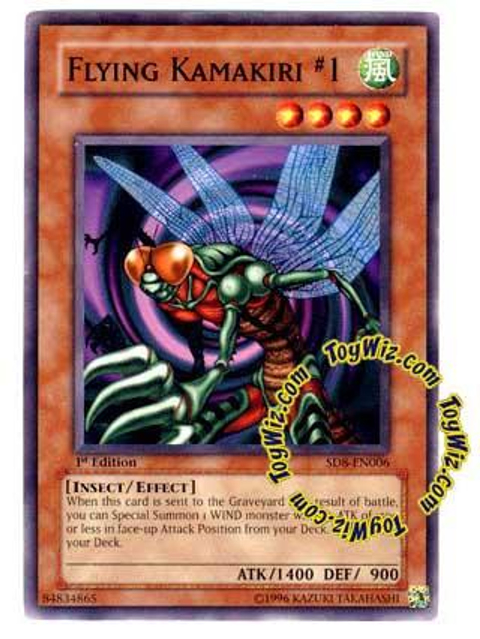 YuGiOh GX Structure Deck: Lord of the Storm Common Flying Kamakiri #1 SD8-EN006