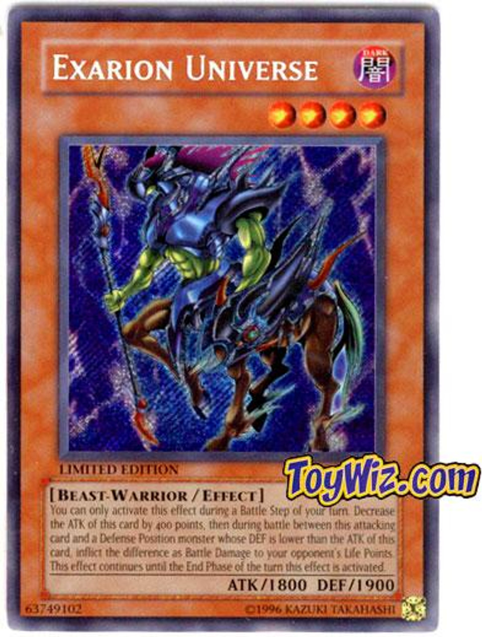 YuGiOh 2005 Collector Tin Secret Rare Exarion Universe CT2-EN002