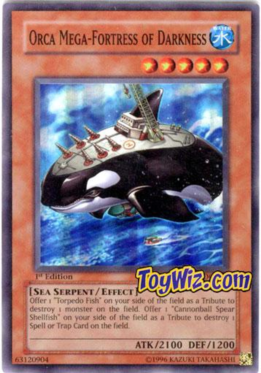 YuGiOh Invasion of Chaos Super Rare Orca Mega-Fortress of Darkness IOC-084