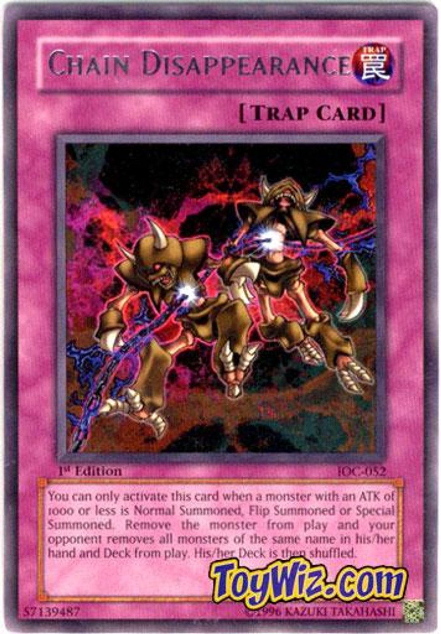 YuGiOh Invasion of Chaos Rare Chain Disappearance IOC-052