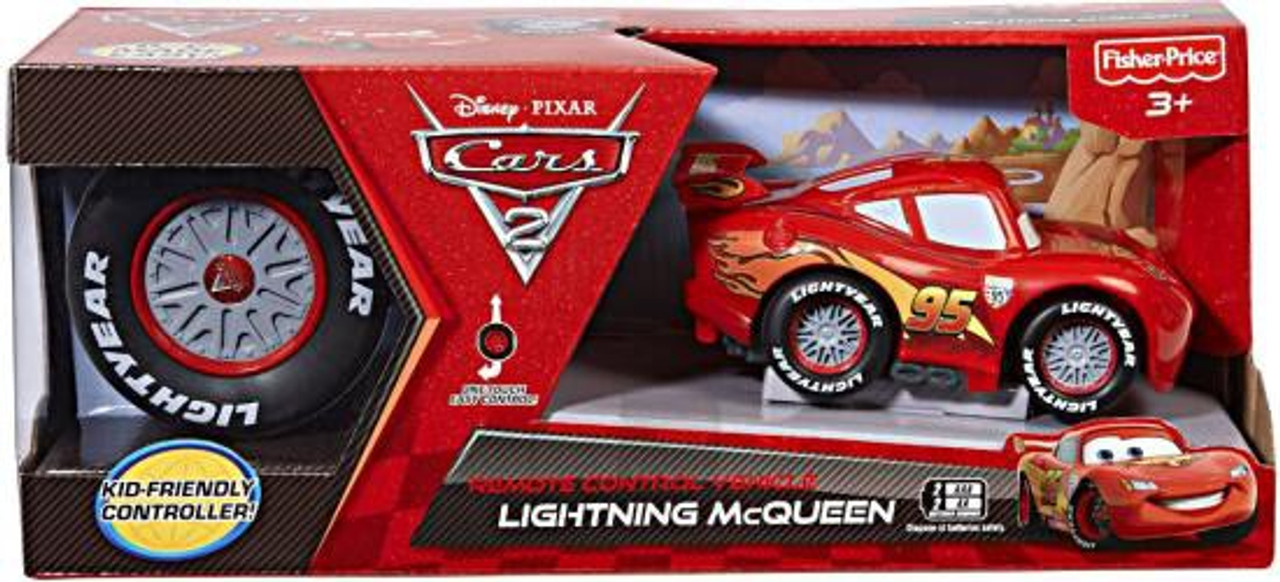 Fisher Price Disney Cars Cars 2 R/C Cars Lightning McQueen Mini Rides 5-Inch Remote Control Car