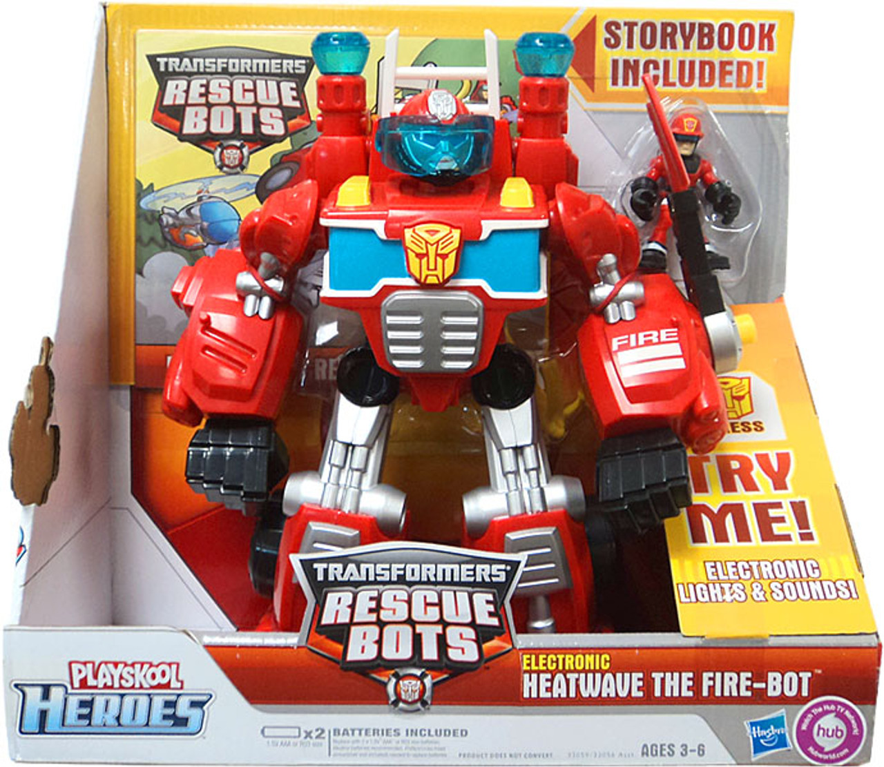 Transformers Rescue Bots Playskool Heroes Electronic Heatwave The Fire-Bot Action Figure