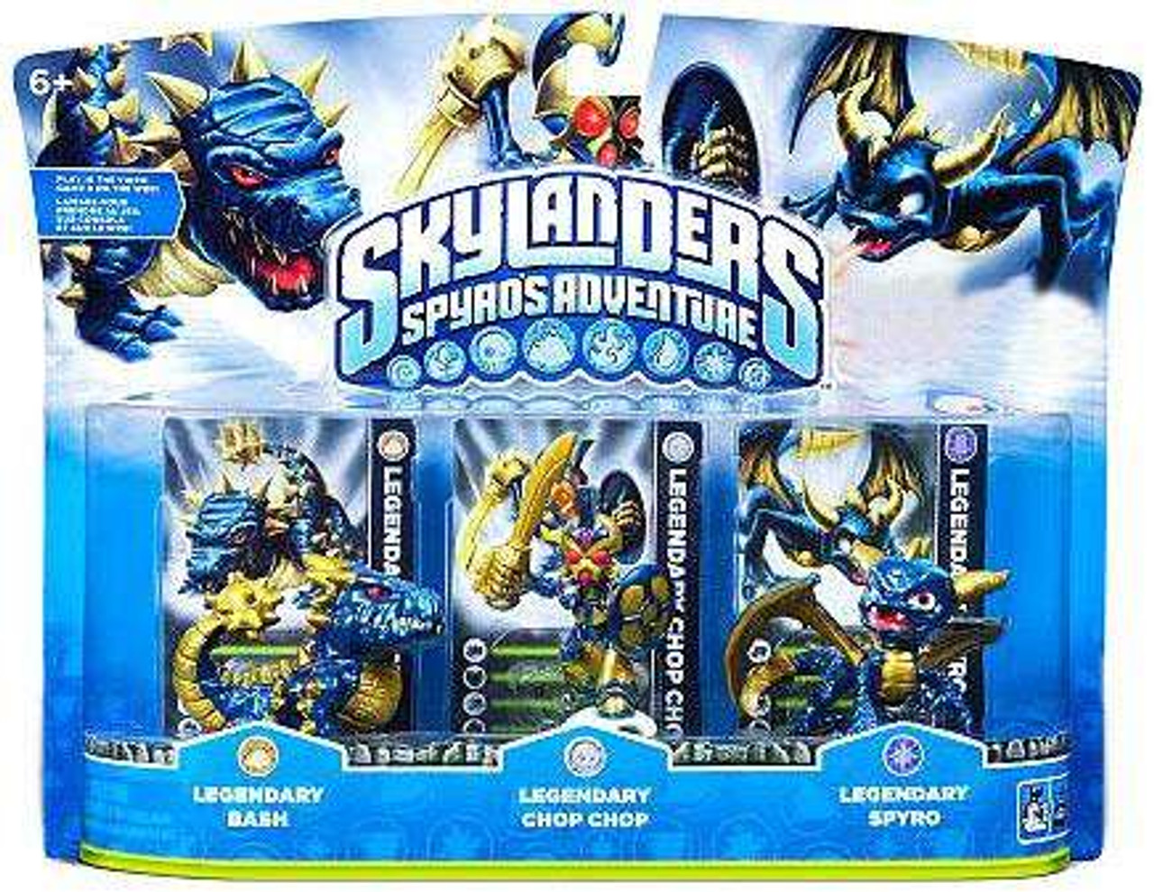 Skylanders Spyro's Adventure Legendary Bash, Chop Chop & Spyro Exclusive Figure 3-Pack