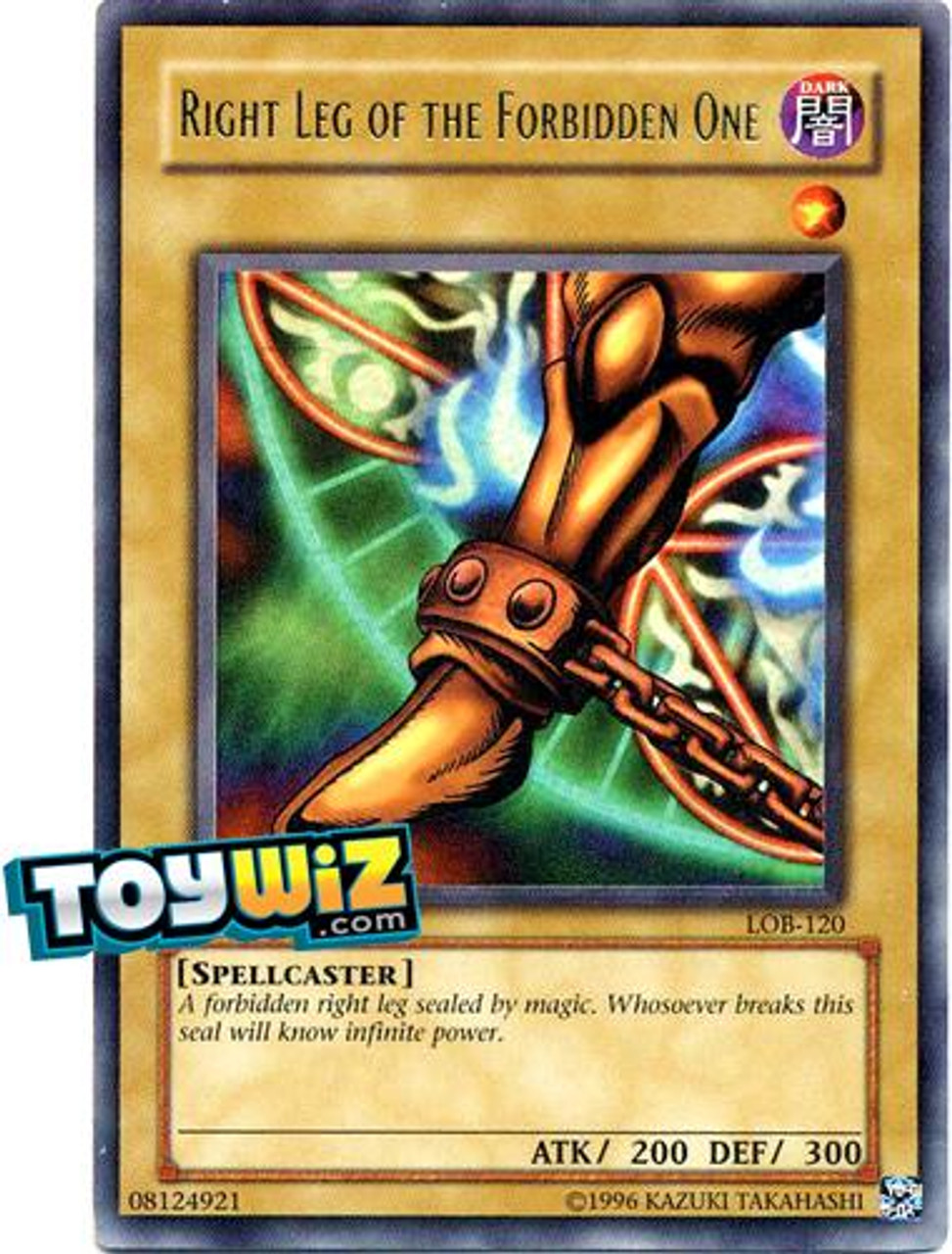 YuGiOh Legend of Blue Eyes White Dragon Ultra Rare Right Leg of the Forbidden One LOB-120