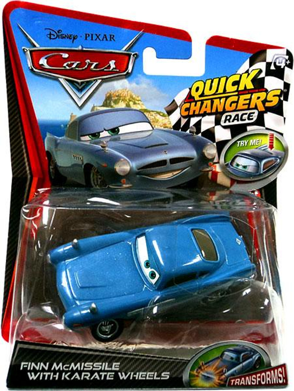 Disney Cars Cars 2 Quick Changers Race Finn McMissile with Karate Wheels Diecast Car
