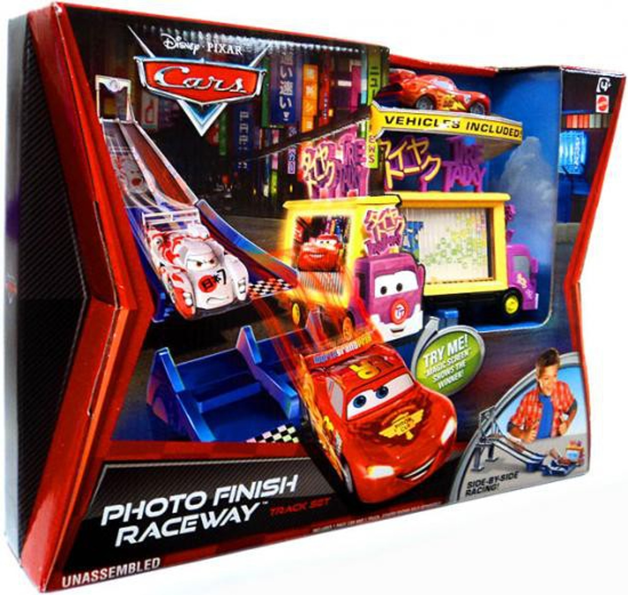 Disney Cars Cars 2 Playsets Photo Finish Raceway Diecast Car Track Set