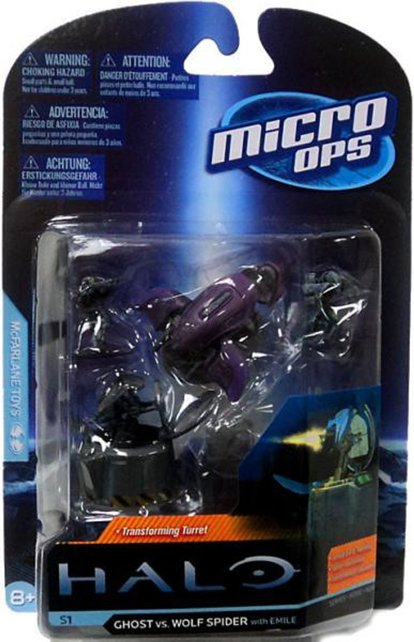 McFarlane Toys Halo Micro Ops Series 1 Ghost vs. Wolf Spider Turret Small Mini Figure