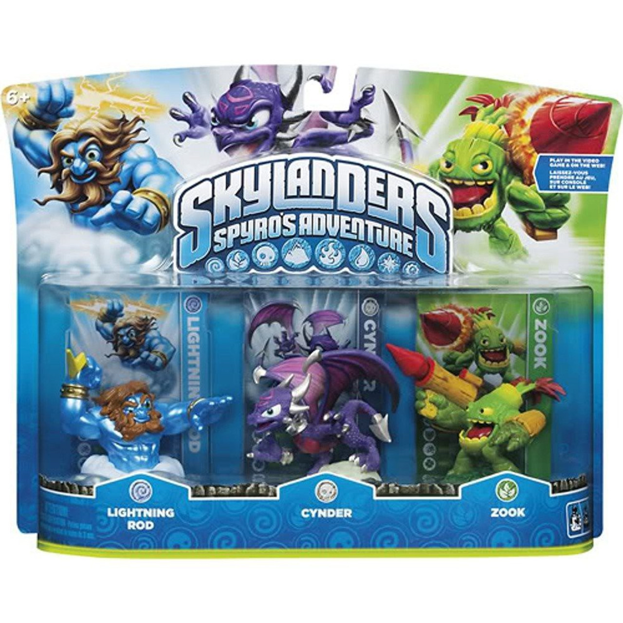 Skylanders Spyro's Adventure Lightning Rod, Zook & Cynder Figure 3-Pack