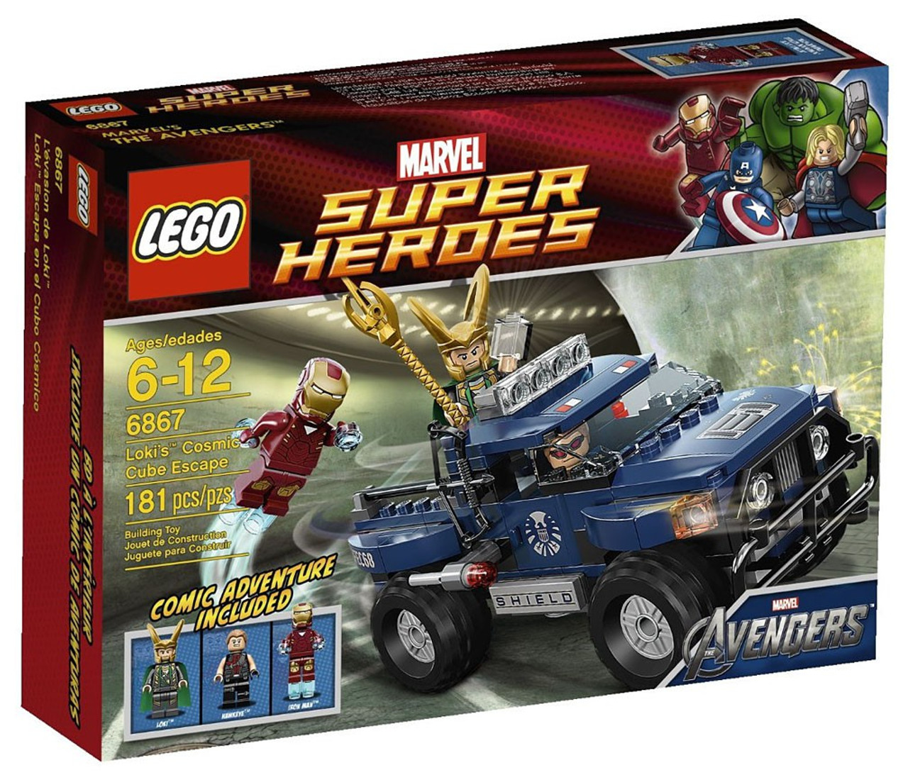 LEGO Marvel Super Heroes Avengers Loki's Cosmic Cube Escape Set #6867