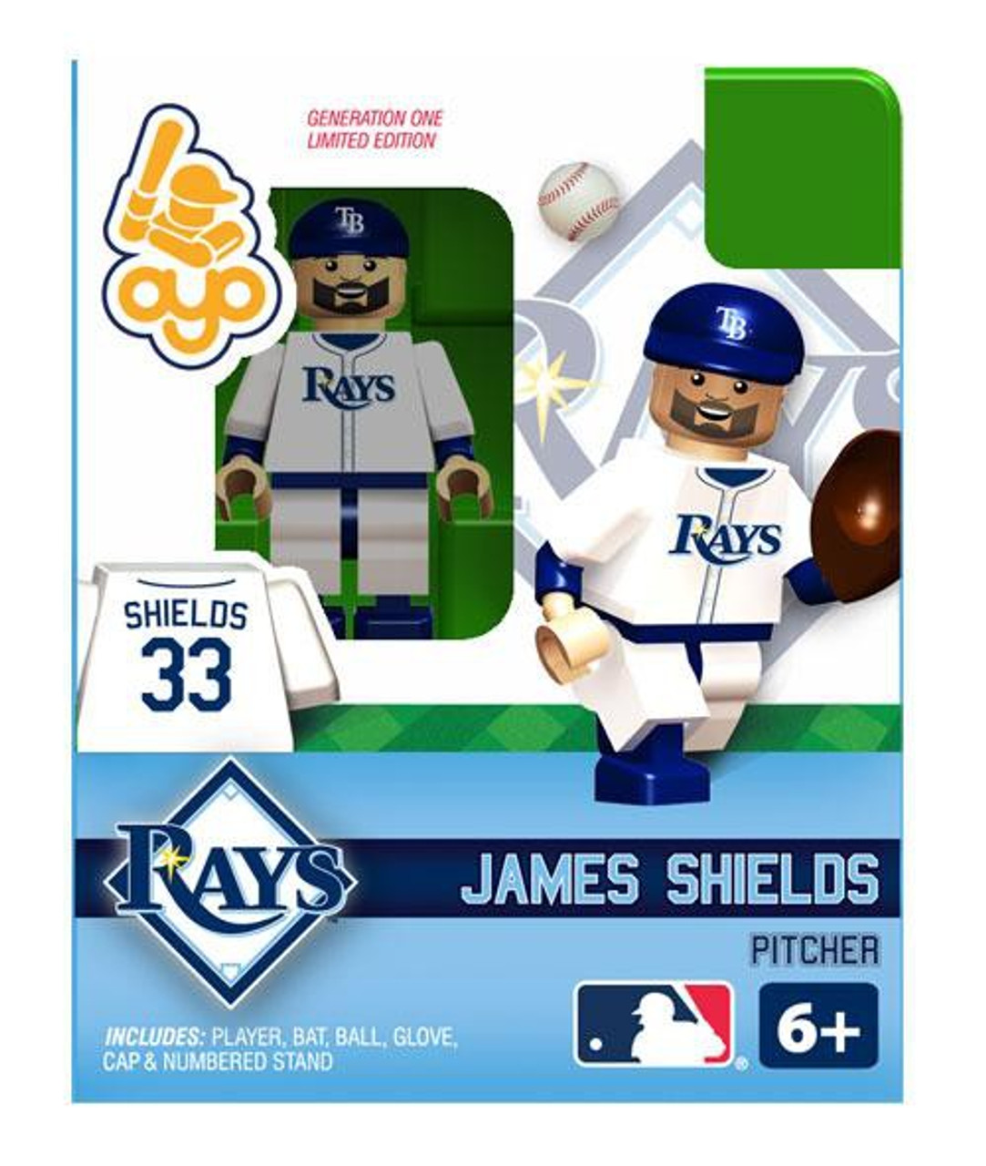 Tampa Bay Rays MLB Generation One James Shields Minifigure
