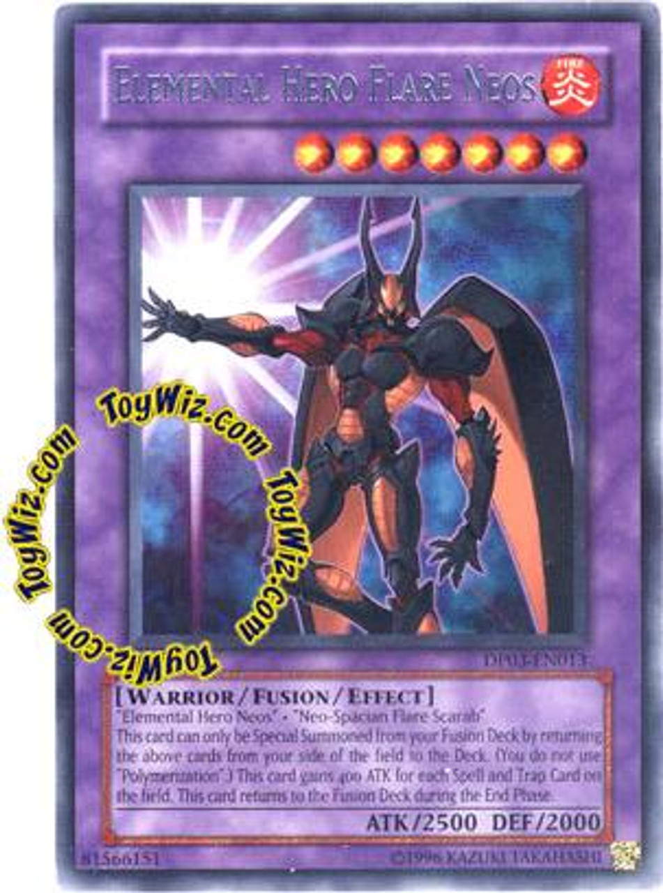 YuGiOh GX Duelist Pack Jaden Yuki 2 Rare Elemental Hero Flare Neos DP03-EN013