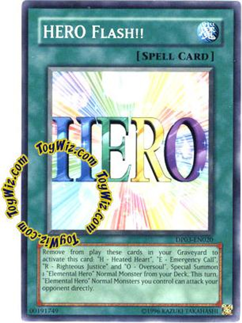 YuGiOh GX Duelist Pack Jaden Yuki 2 Common HERO Flash! DP03-EN020