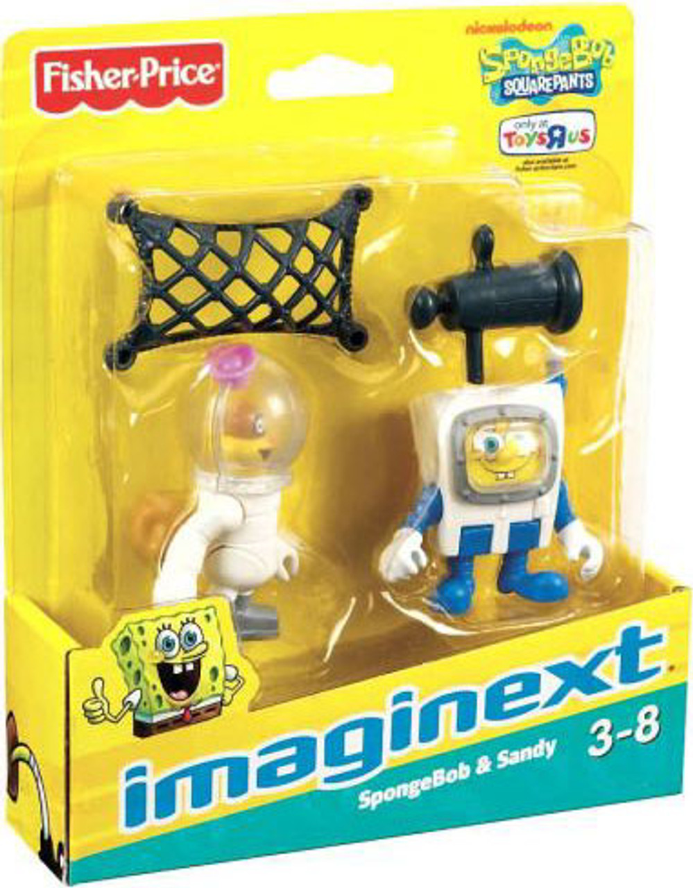 Fisher Price Spongebob Squarepants Imaginext SpongeBob & Sandy Exclusive 2-Inch Mini Figure 2-Pack