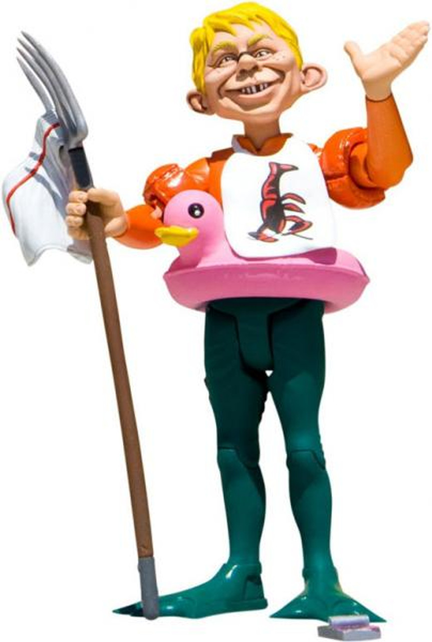 DC MAD Just Us League of Stupid Heroes Alfred E. Neuman as Aquaman Action Figure