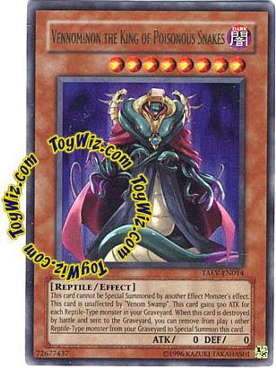 YuGiOh GX Tactical Evolution Ultra Rare Vennominon the King of Poisonous Snakes TAEV-EN014