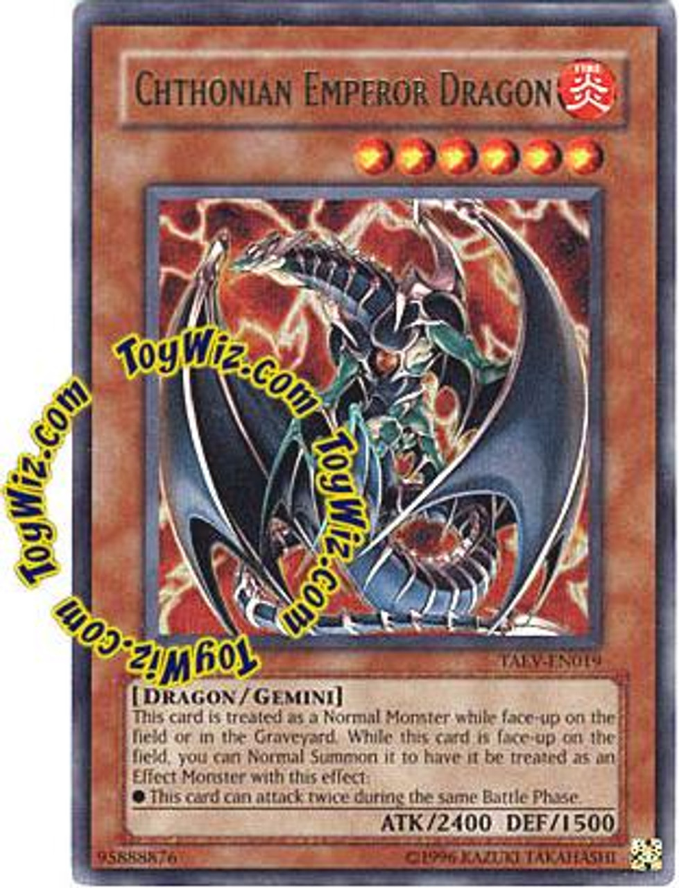 YuGiOh GX Tactical Evolution Ultra Rare Chthonian Emperor Dragon TAEV-EN019