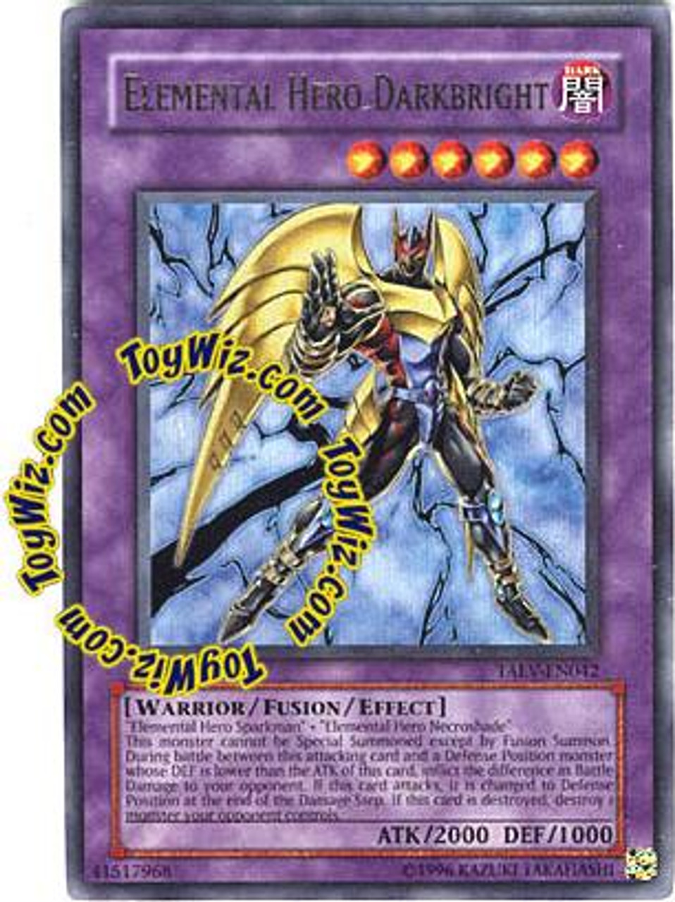 YuGiOh GX Tactical Evolution Ultra Rare Elemental Hero Darkbright TAEV-EN042