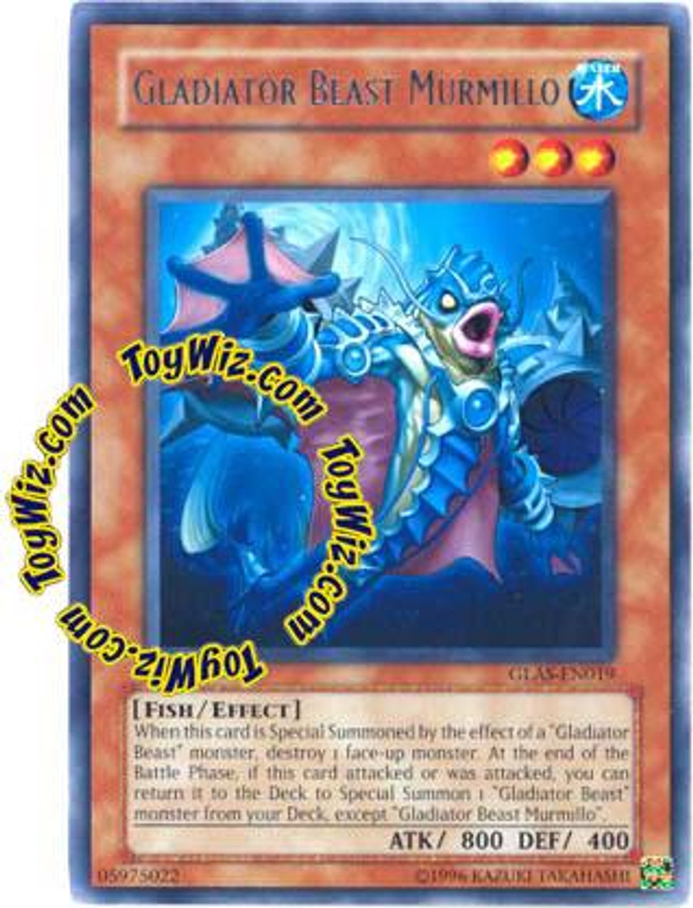 YuGiOh GX Gladiator's Assault Rare Gladiator Beast Murmillo GLAS-EN019
