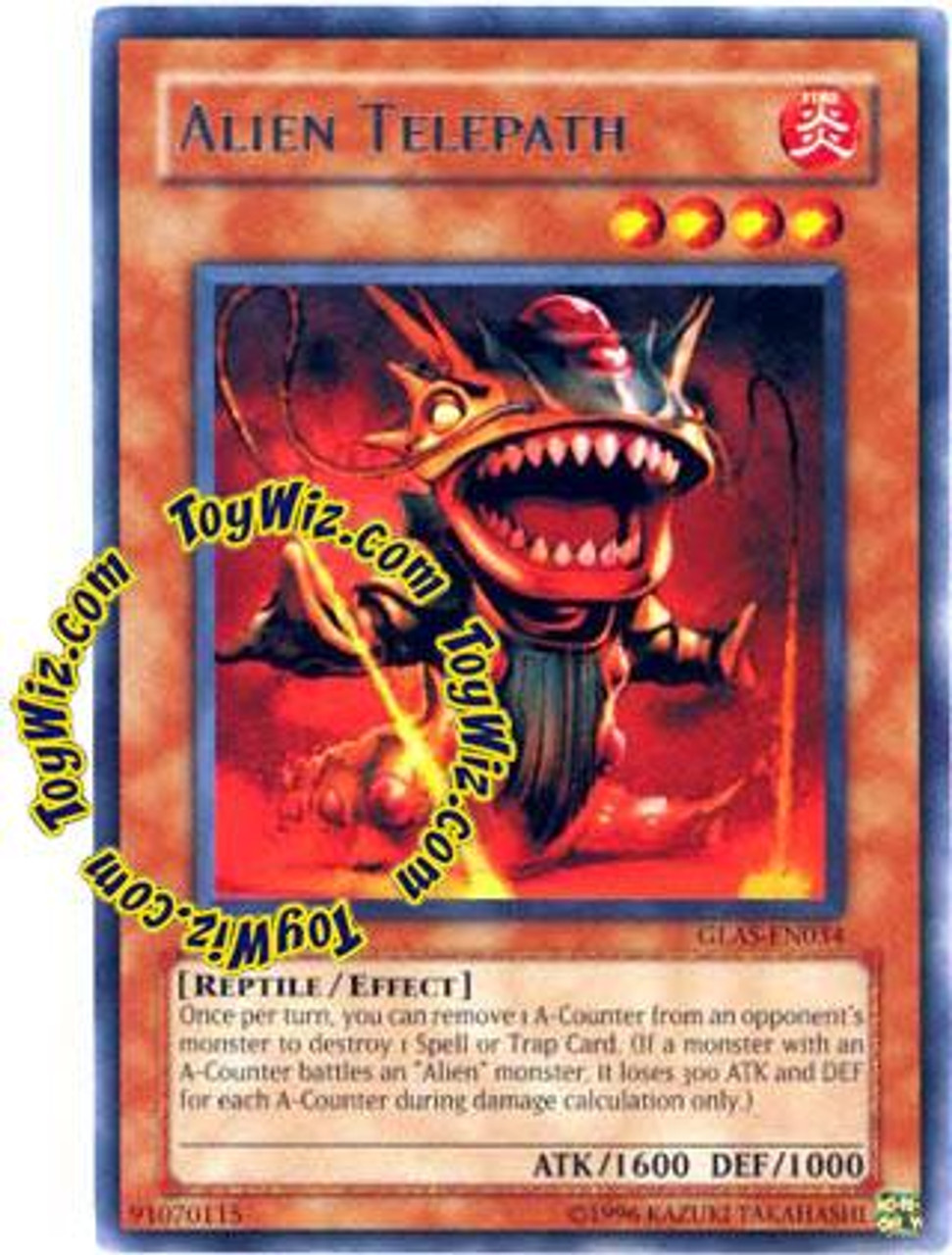 YuGiOh GX Gladiator's Assault Rare Alien Telepath GLAS-EN034