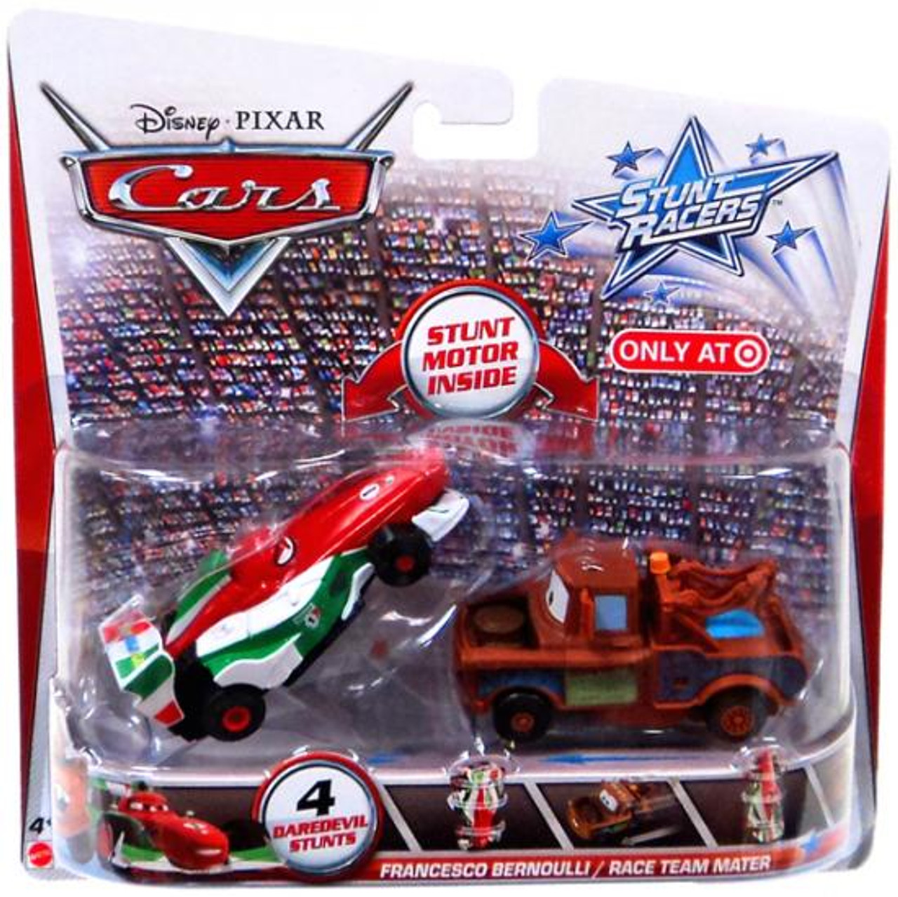 Disney Cars Stunt Racers Francesco Bernoulli & Race Team Mater Exclusive Plastic Car 2-Pack
