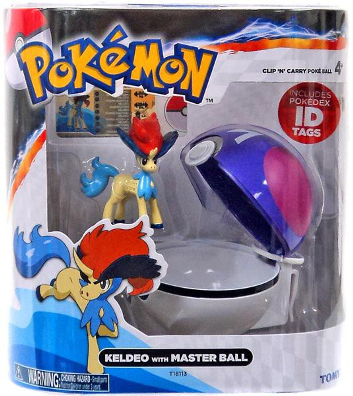 Pokemon Clip n Carry Pokeball Keldeo with Master Ball Figure Set