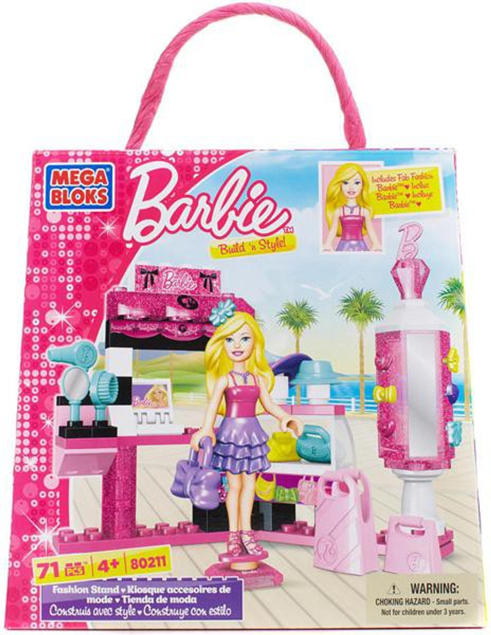 Mega Bloks Barbie Build 'n Style Fashion Stand Set #80211